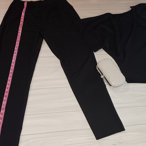 Women Solid Color V-Neck Long-Sleeved Top Casual Two-Piece Sets - Picture 13 of 16